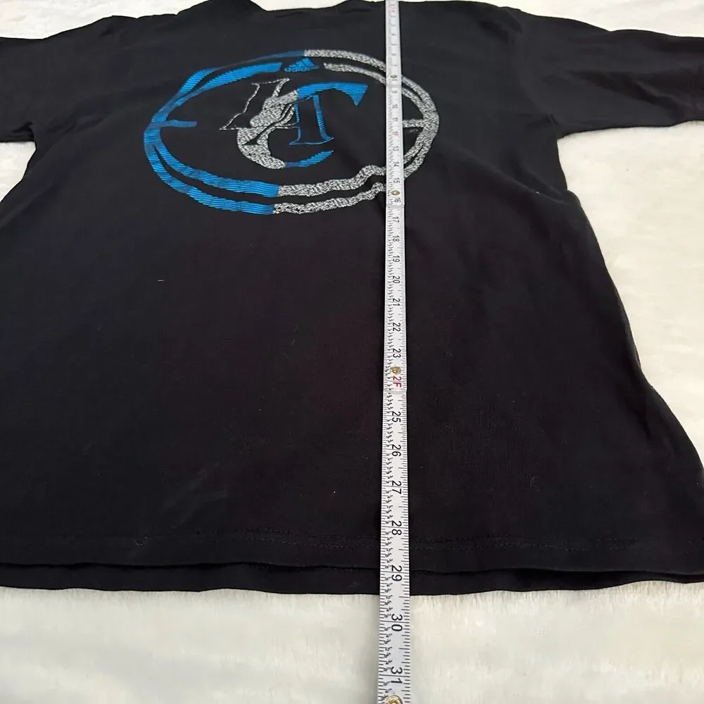 Los Angeles LA Clippers Adidas The Go To Tee Graphic Shirt Black Shinny Sz Large
